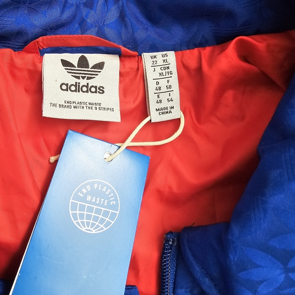 Adidas Unisex Royal Blue Monogram Puffer Coat - Picture 9 of 13
